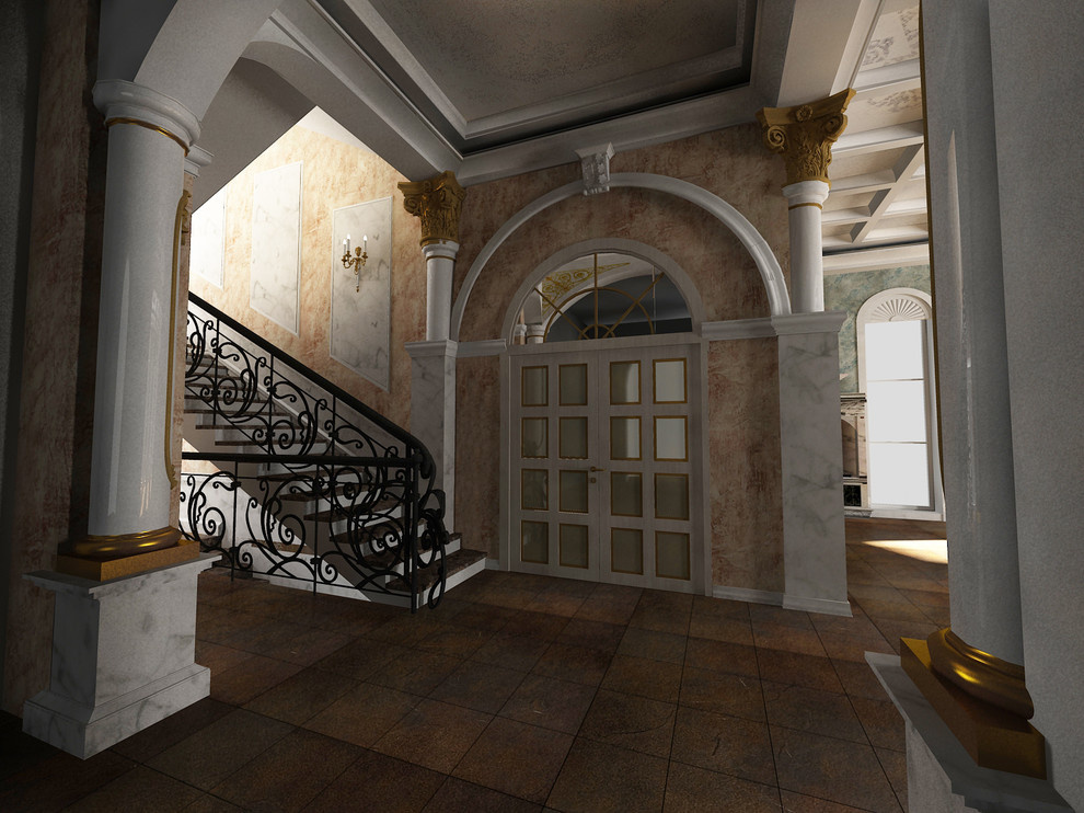 Двухэтажный дом с бассейном выходом на крышу