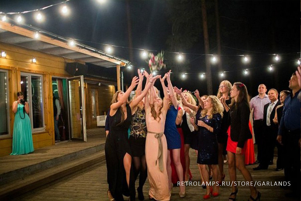 Аренда ретро-гирлянд на свадьбу