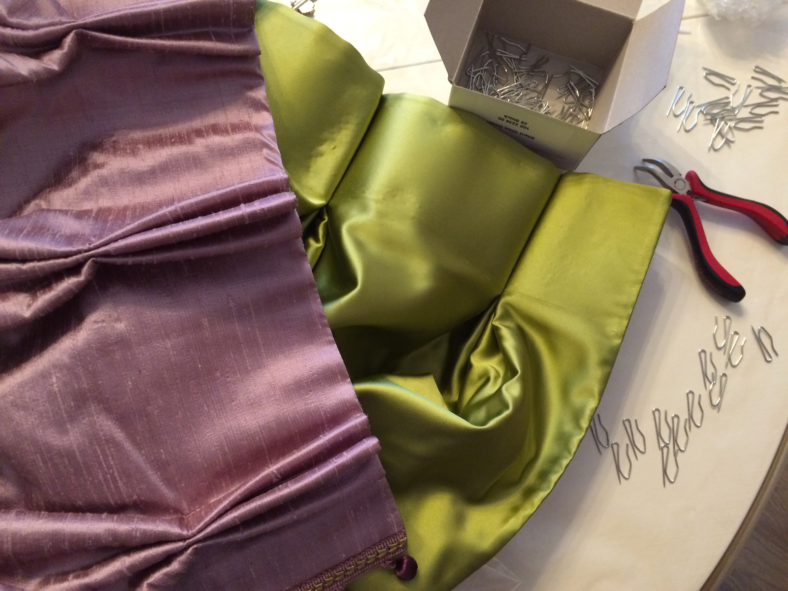 Ткани, варианты ручной складки для штор