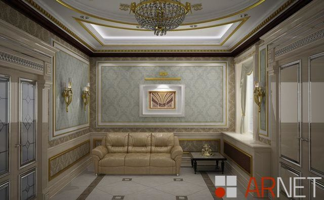 Классический размах, Интерьер коттеджа 1050 кв.м.