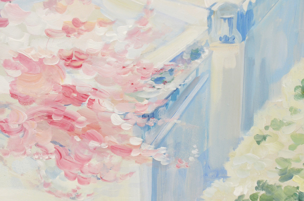 Роспись " Вид на Эйфелеву башню". Длина росписи - 3,06м; высота - 2,1м.