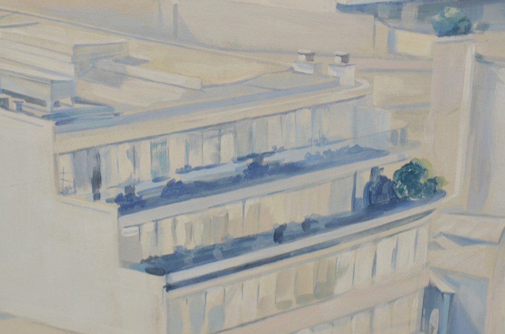 Роспись " Вид на Эйфелеву башню". Длина росписи - 3,06м; высота - 2,1м.