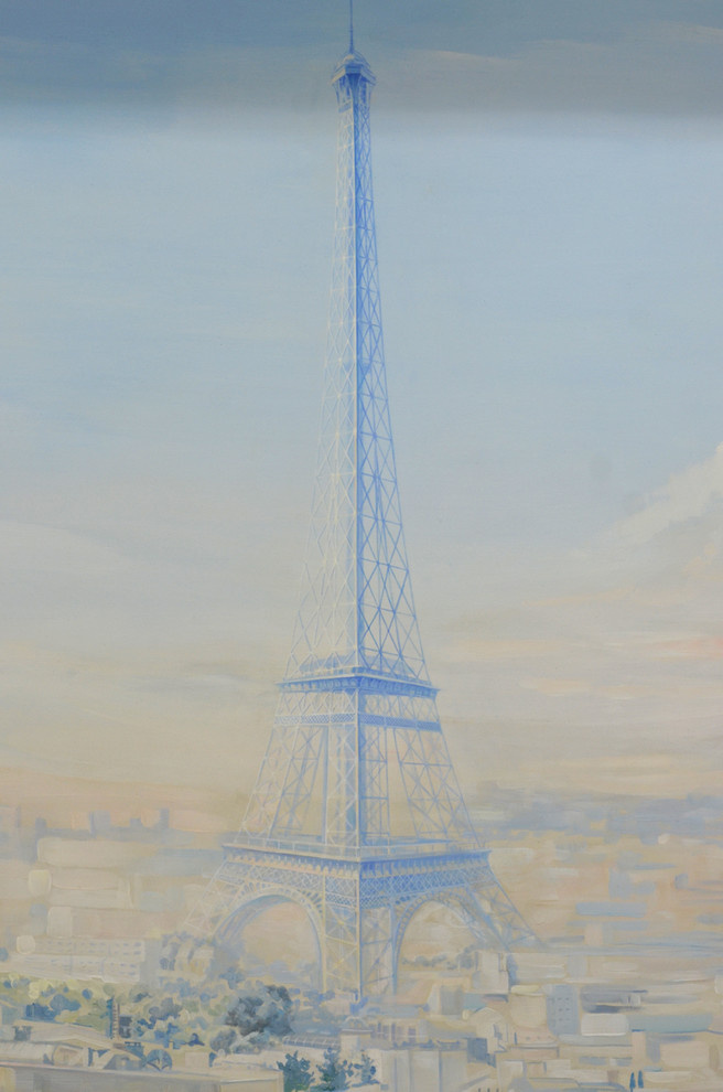 Роспись " Вид на Эйфелеву башню". Длина росписи - 3,06м; высота - 2,1м.