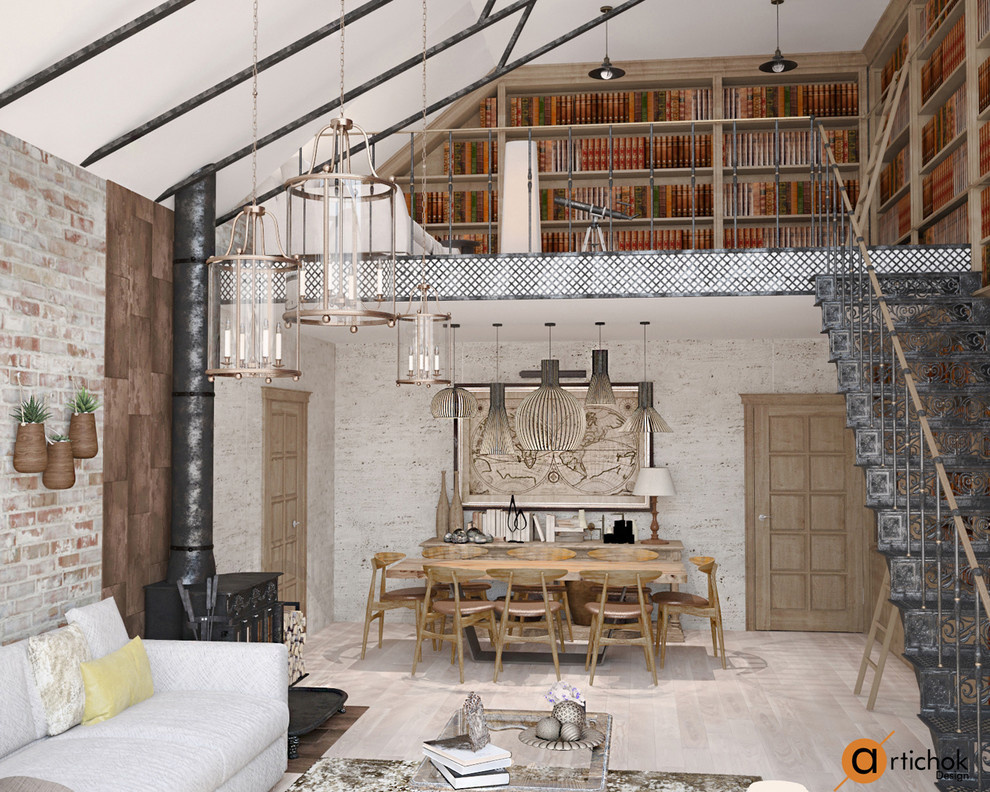 Библиотека в загородном доме