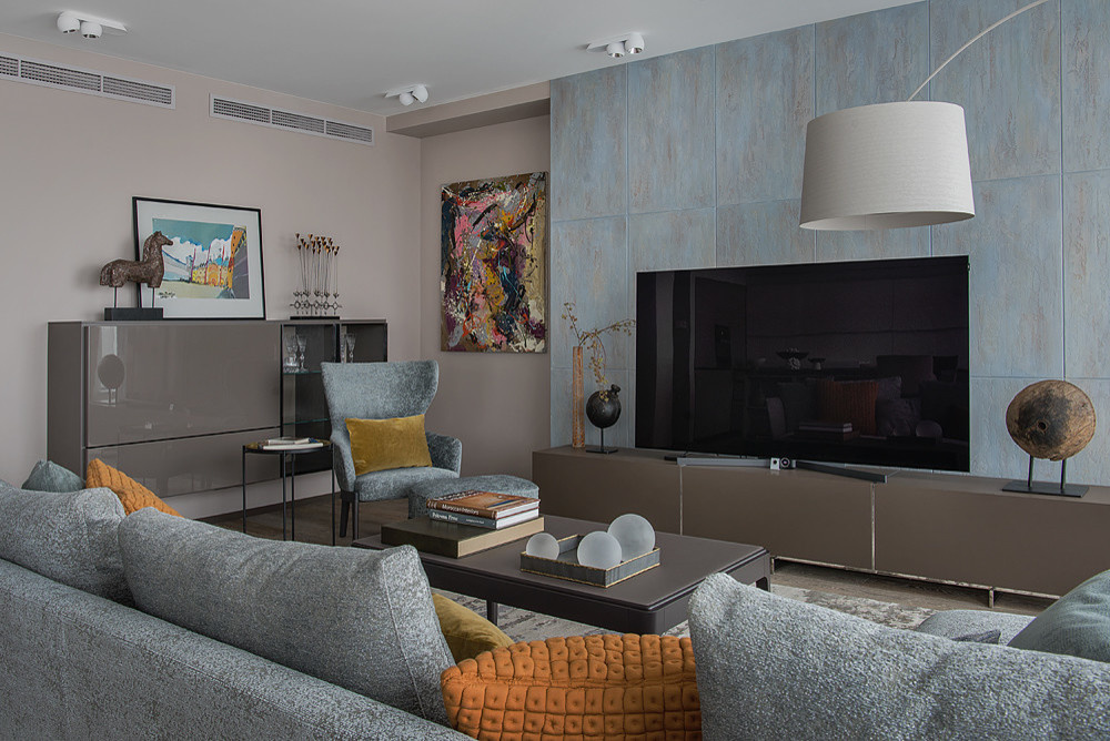 Проект в ЖК "Новая звезда". Гостиная