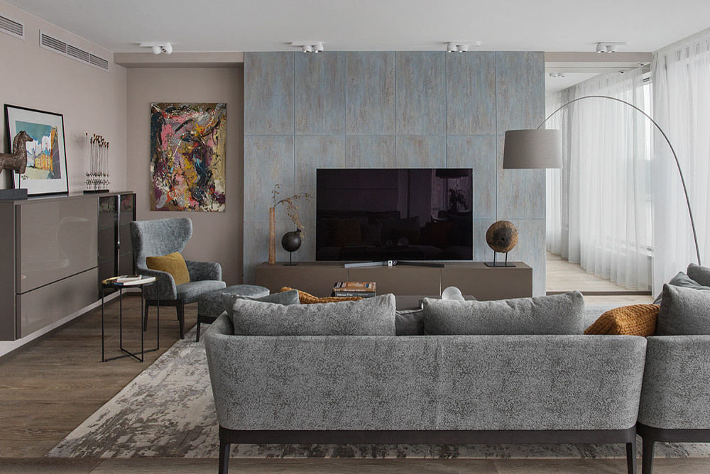 Проект в ЖК "Новая звезда". Гостиная