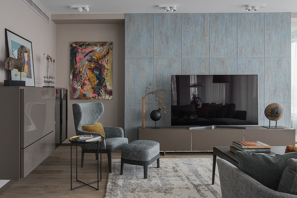 Проект в ЖК "Новая звезда". Гостиная