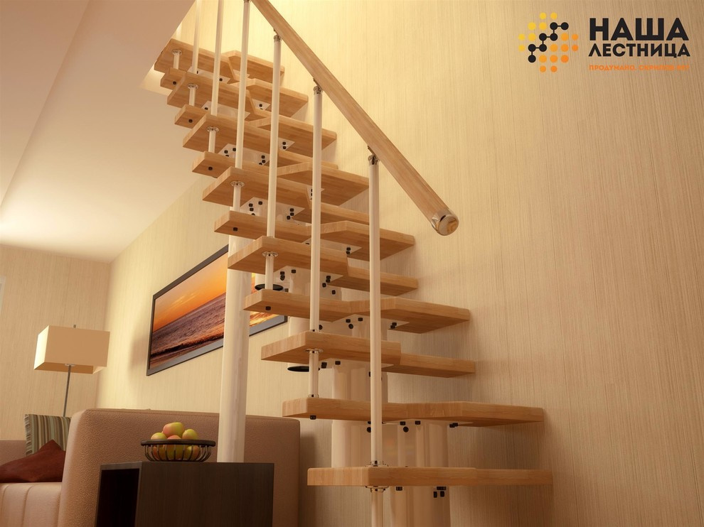 Прямая лестница в маленький проем