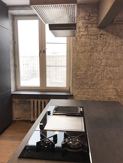 Кухня с фасадами из керамики