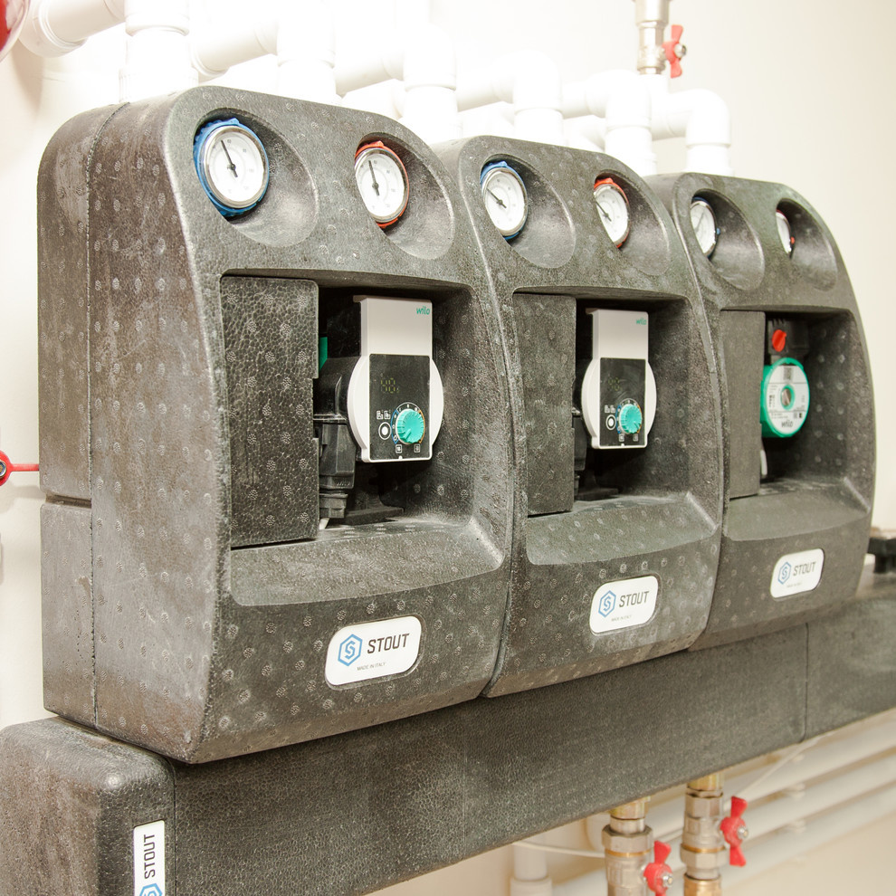 Отопление в загородном доме площадью 360 м2.