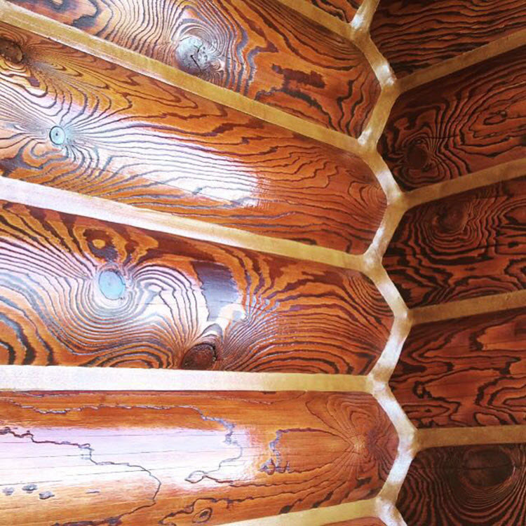 Баня из оцилиндрованного бревна