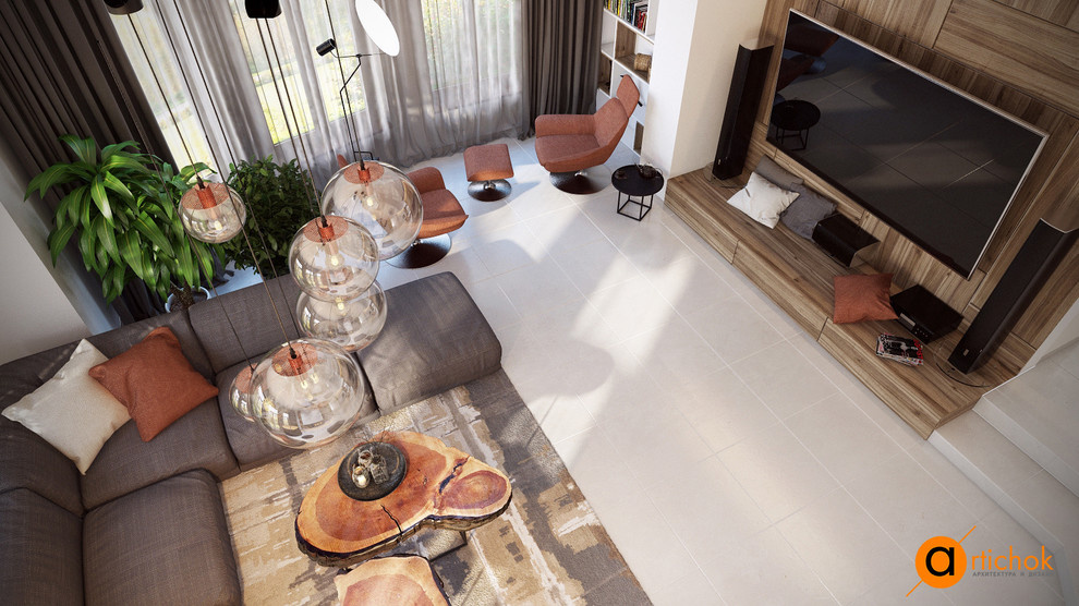 Идеи дизайна интерьера гостиной в природных цветах