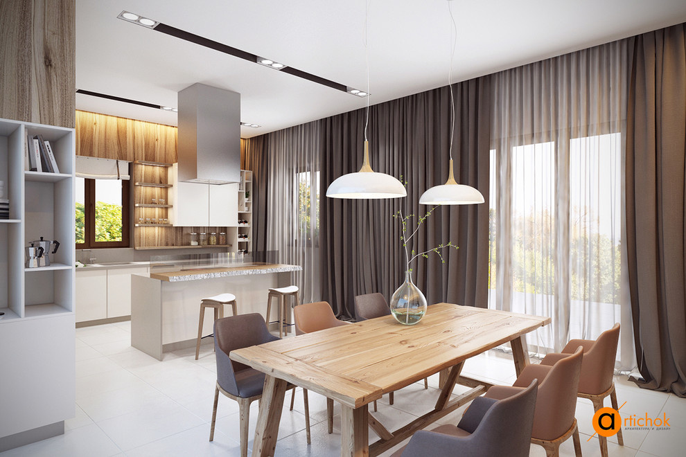 Столовая в светлых тонах – идеи дизайна столовой