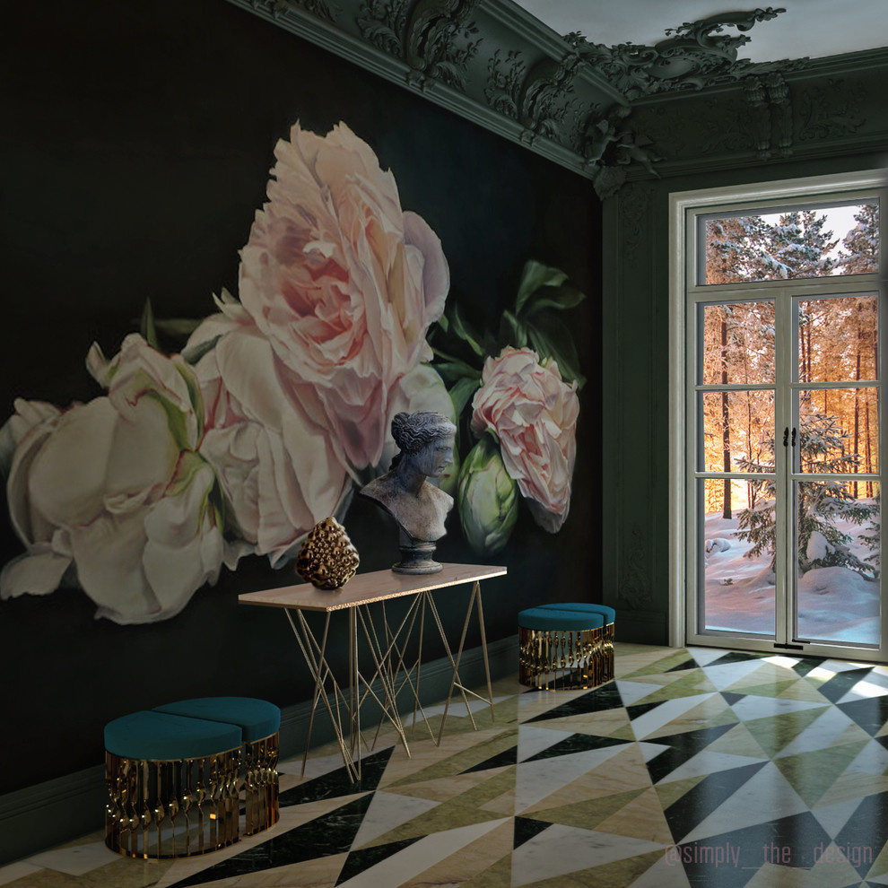 Пионы на малахите