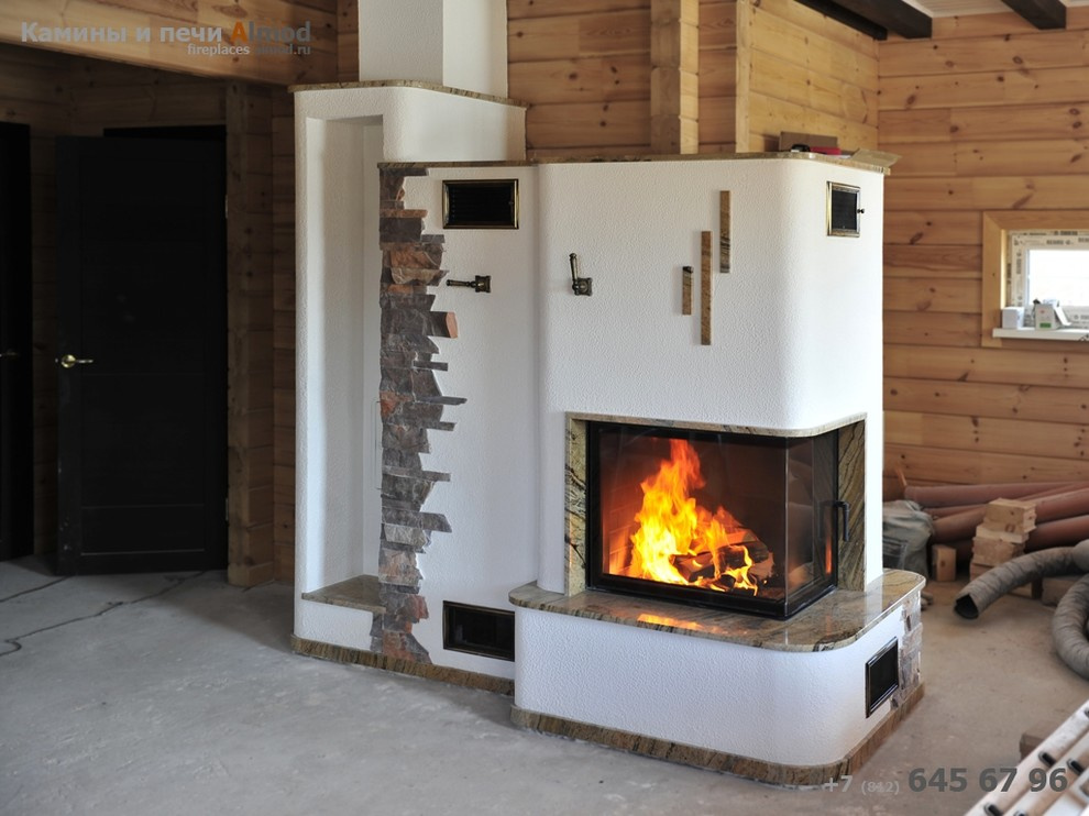 Обложка проекта: Отделка камина с угловой топкой