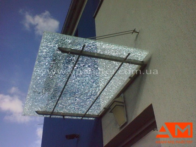 Навесы, козырьки из нержавеющей стали, стекла и поликарбоната