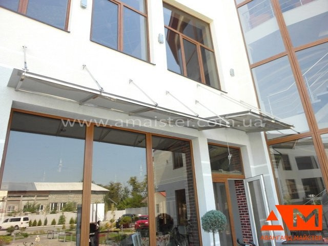Обложка проекта: Навесы, козырьки из нержавеющей стали, стекла и поликарбоната