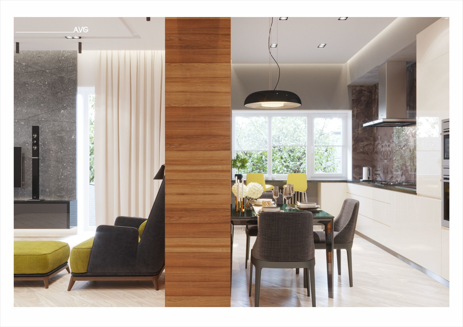 Wood & stone / интерьеры загородного дома