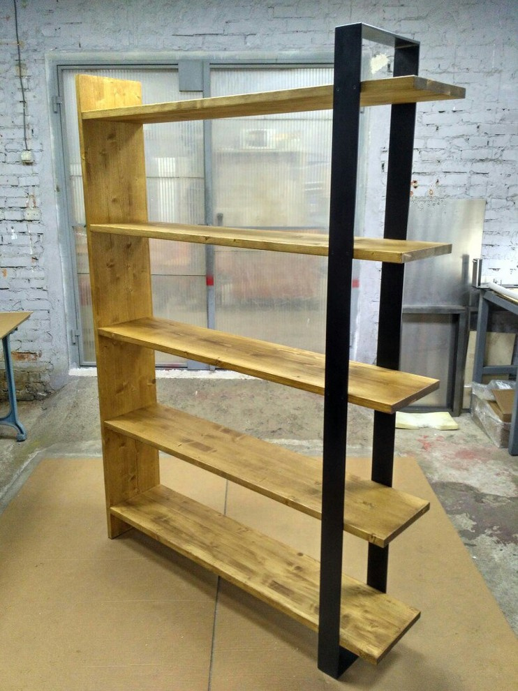 Деревянный стеллаж в стиле Лофт