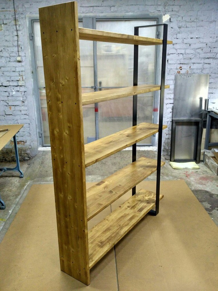 Деревянный стеллаж в стиле Лофт