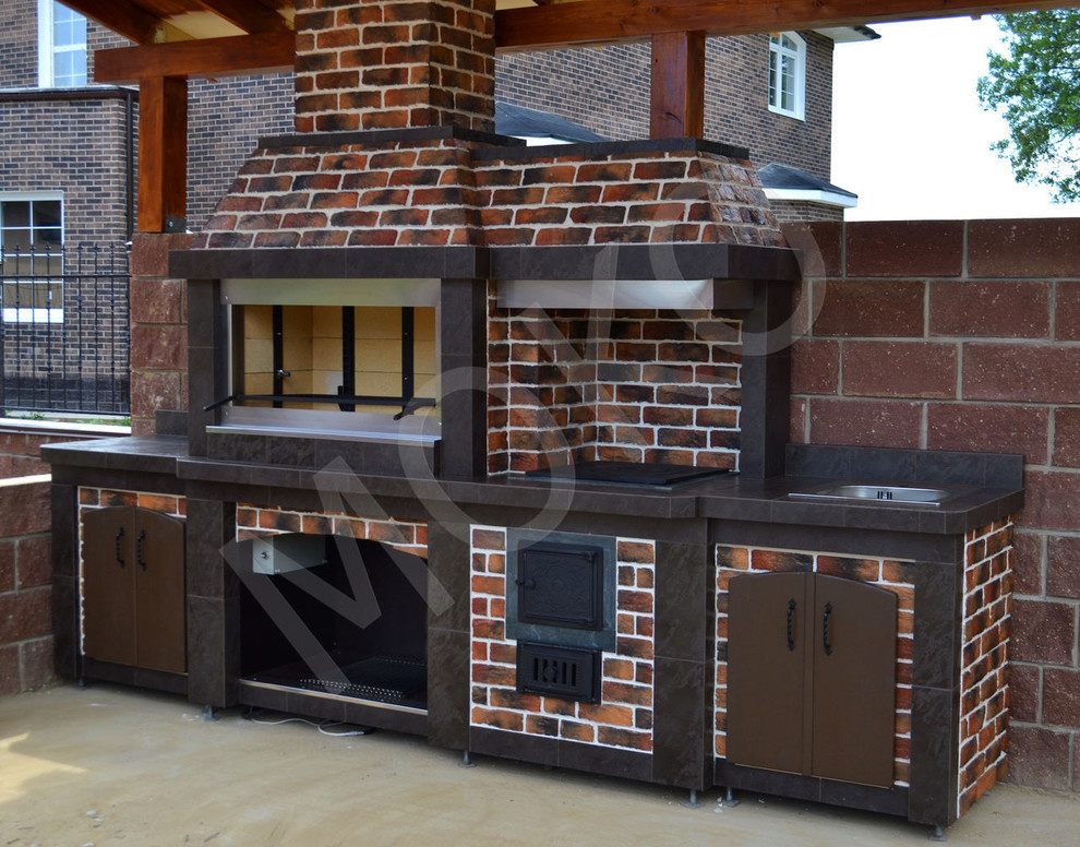 Барбекю комплекс под кирпич (мангал, казан, мойка)