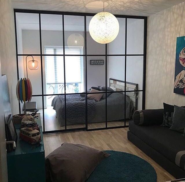Стеклянная перегородка loft