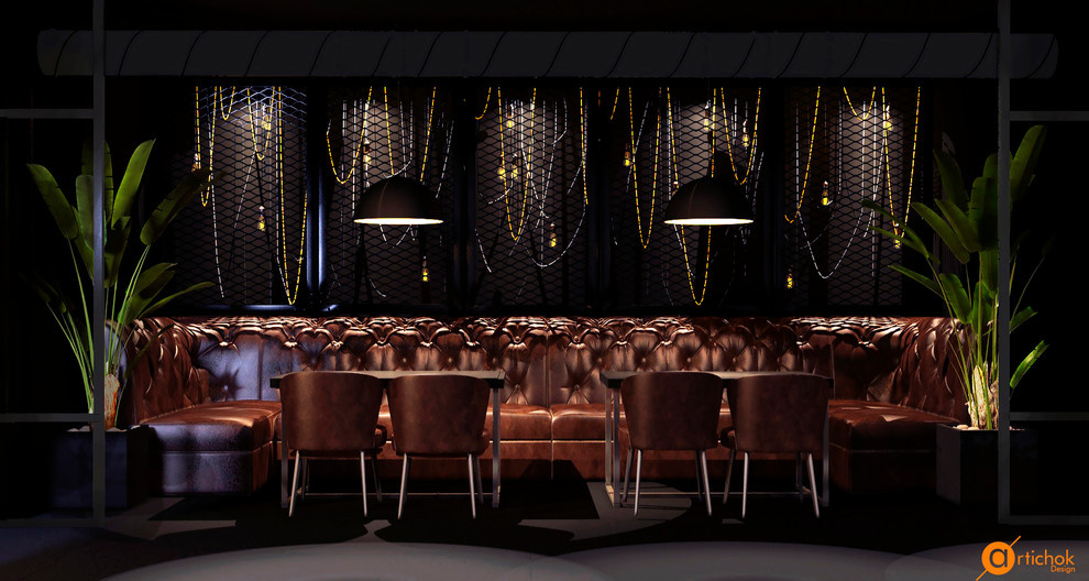 Дизайн входного зала кальянной в Киеве