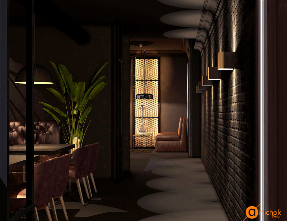 Идеи дизайна кальянной с кирпичной стеной