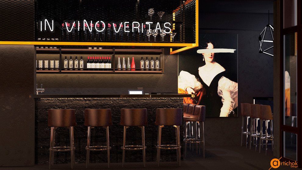 Оригинальный дизайн интерьера коммерческого помещения