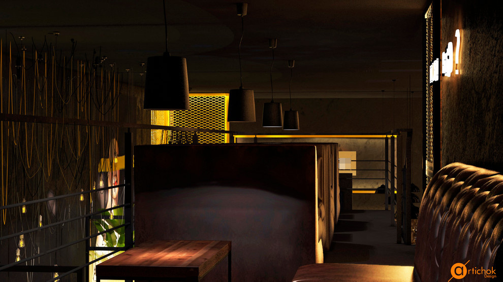 Идеи дизайна кальянной в темных тонах