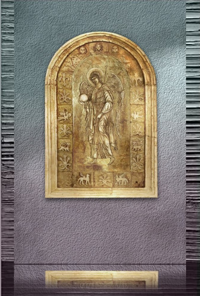 The author's bas-relief 'Archangel' hand-made