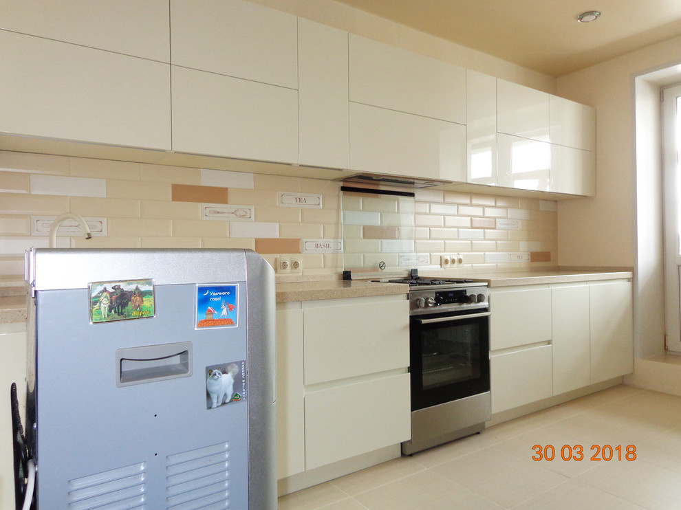 Кухня с фрезерованными ручками