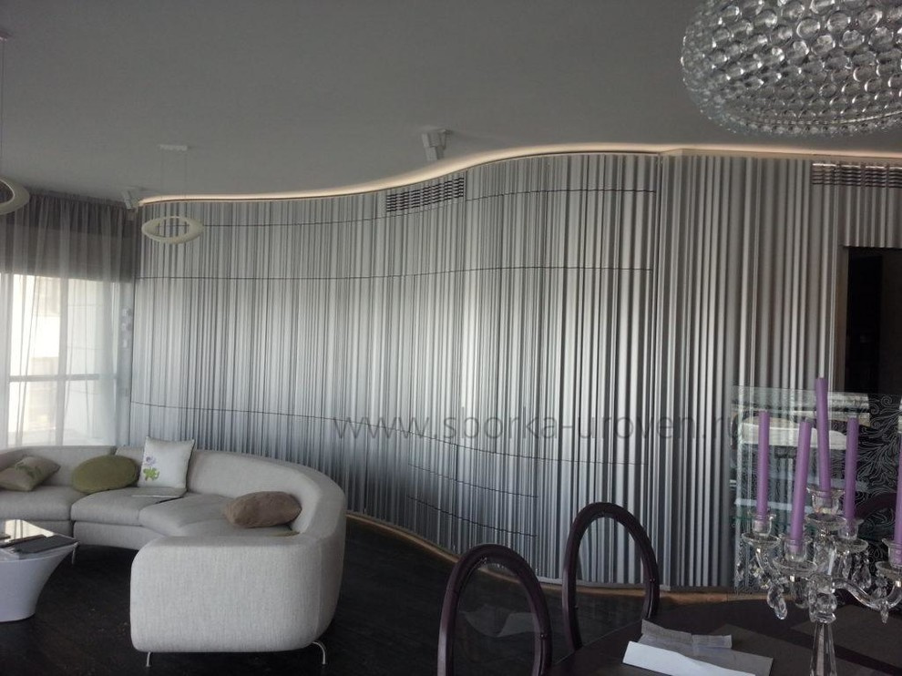 Монтаж композиции шкафов со стеновыми панелями