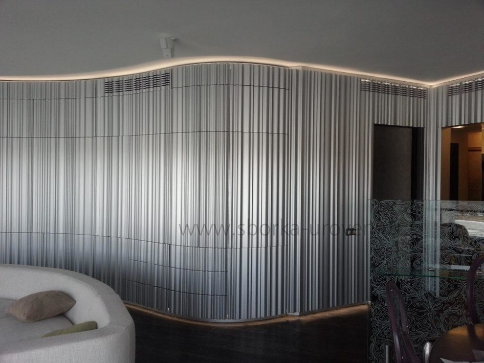 Монтаж композиции шкафов со стеновыми панелями