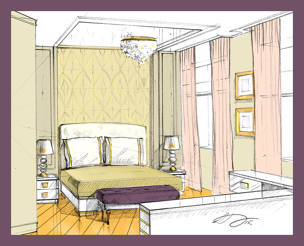 Квартира  с элементами Ар Деко.