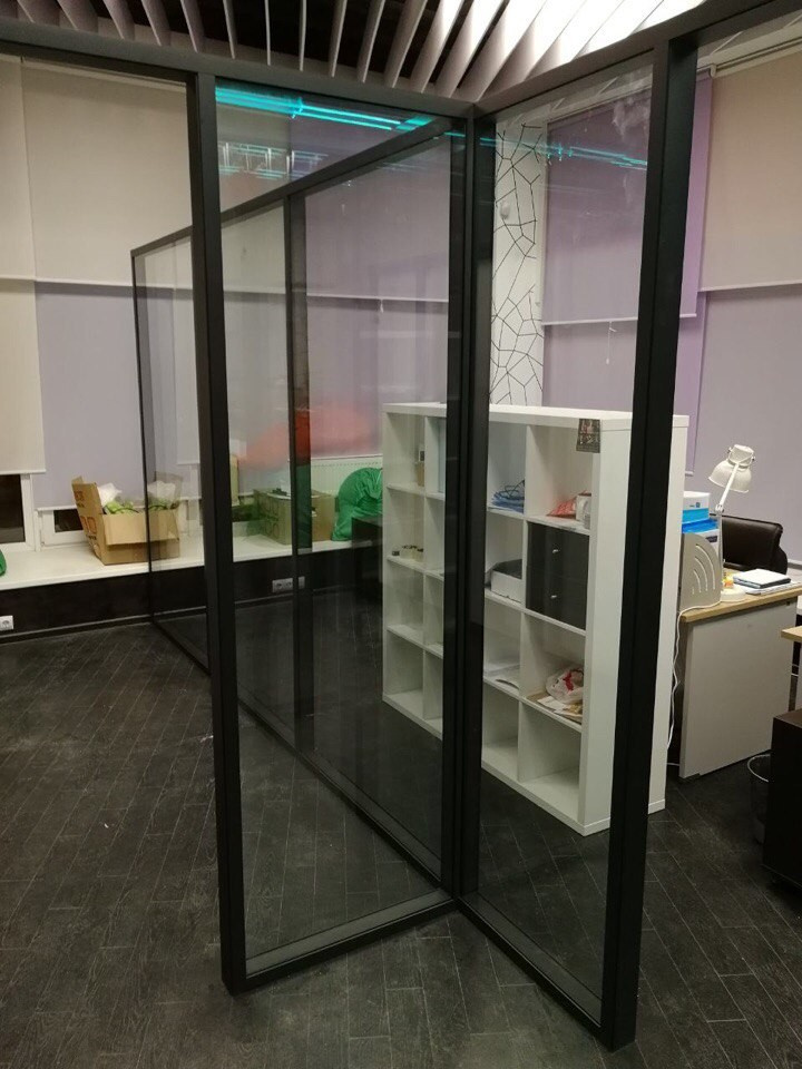 Обложка проекта: Стеклянные перегородки для офиса на Чкаловской
