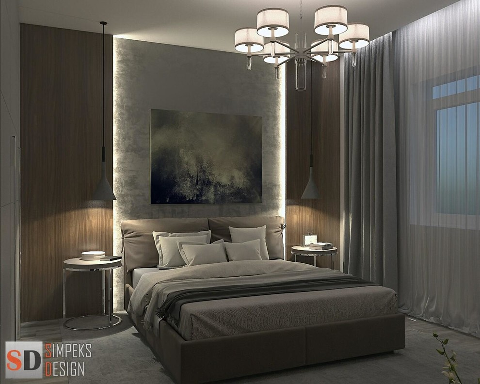 The interior of the house with modern classics elements