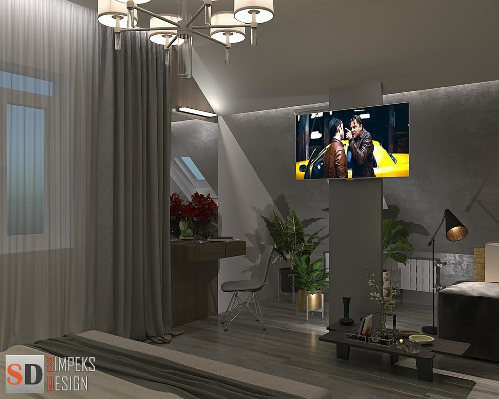 The interior of the house with modern classics elements