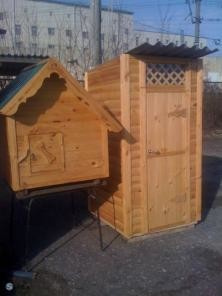 Обложка проекта: Туалет дачный из дерева в сборе