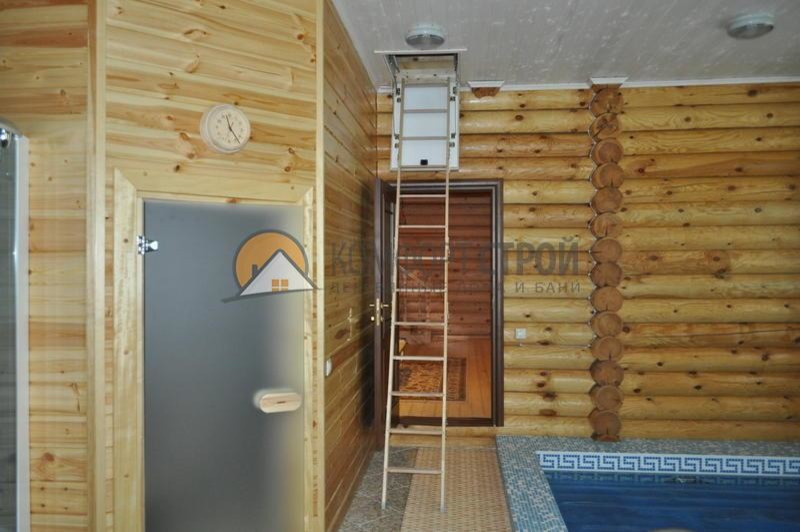 Дом-баня с бассейном 130.11 м2 8.25х12.4