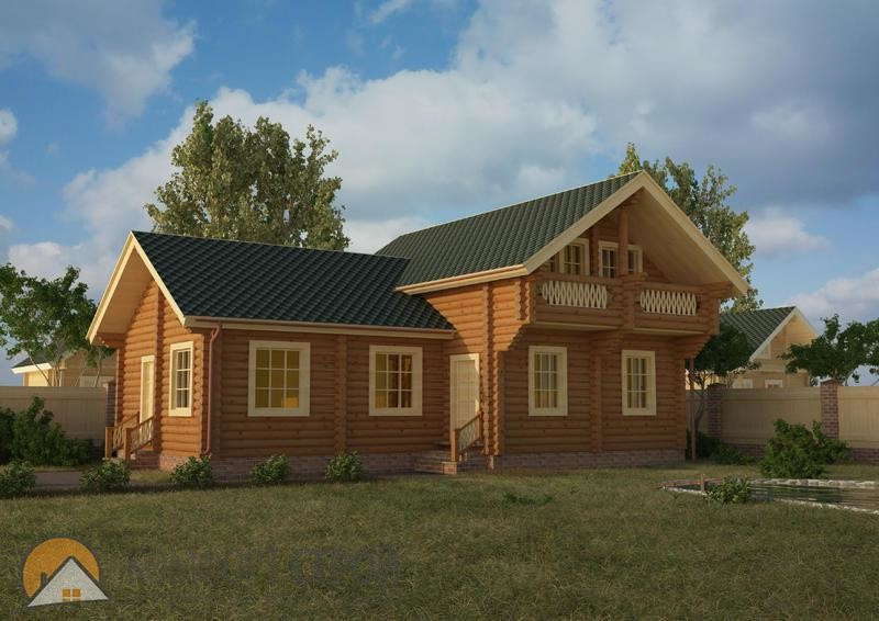 Дом-баня с бассейном 130.11 м2 8.25х12.4