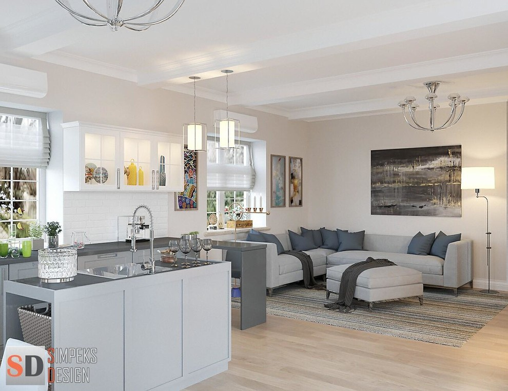 Neo-Classic interior.Disign in amazing house.