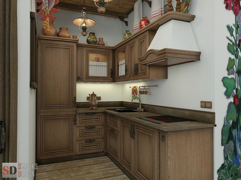 The comfortable apartment in country style of design.