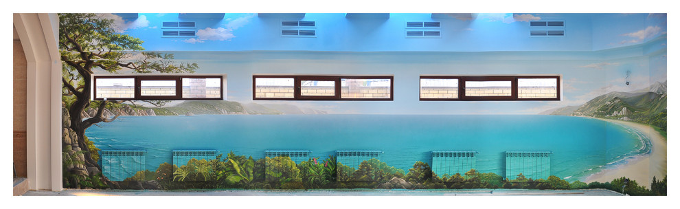 роспись стен в бассейне