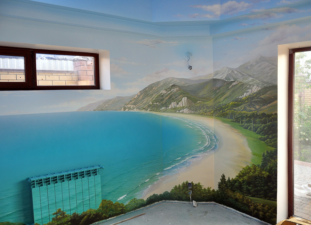 роспись стен в бассейне