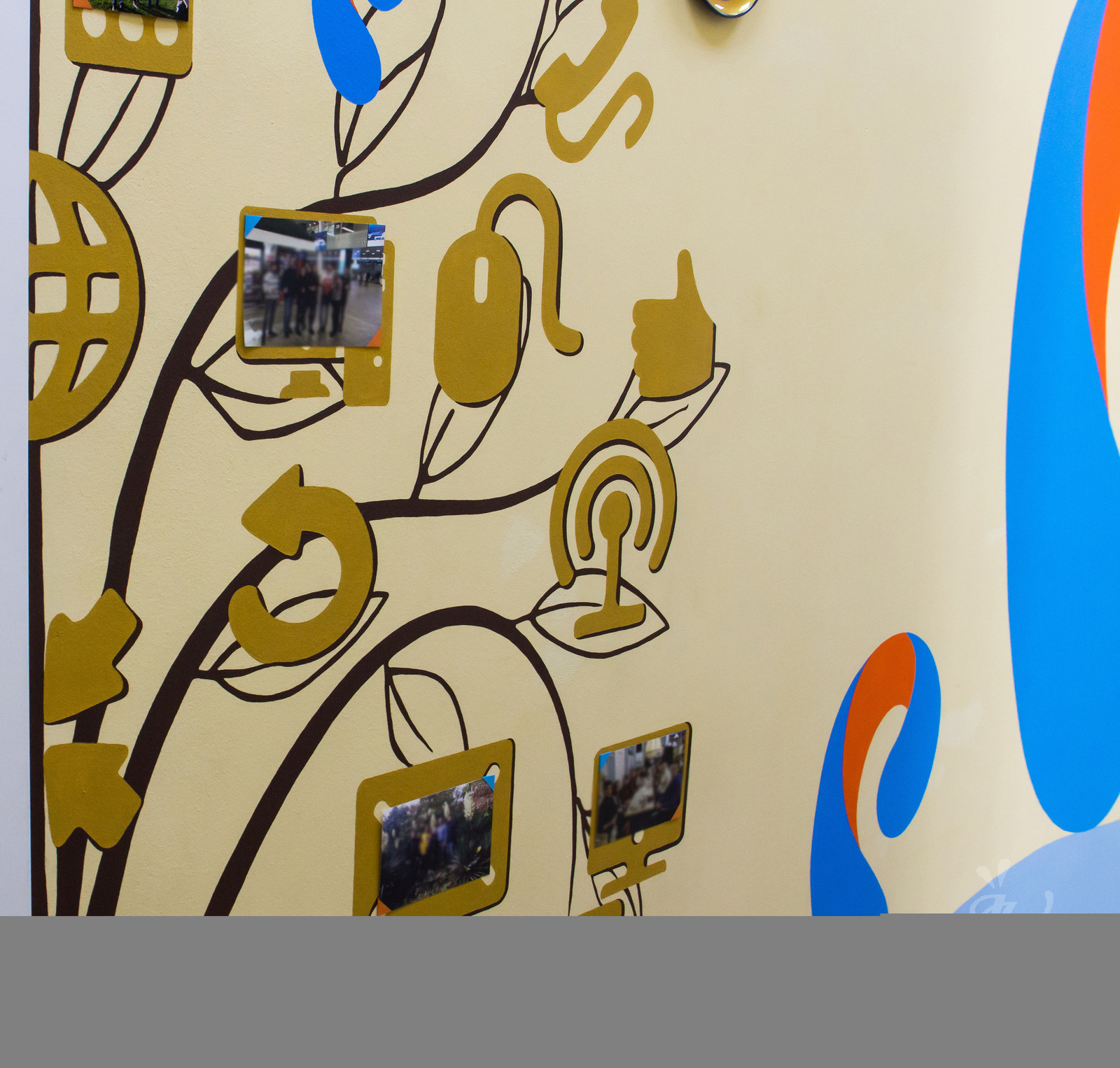 Роспись стены в компании Ростелеком