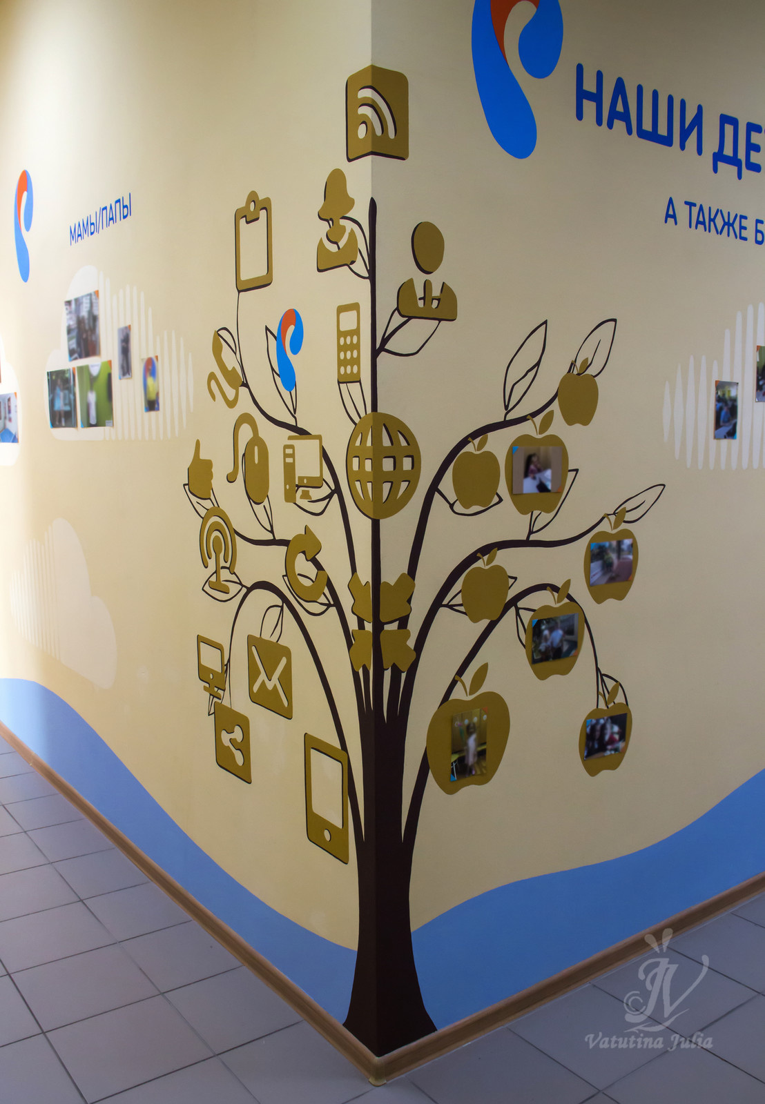 Роспись стены в компании Ростелеком