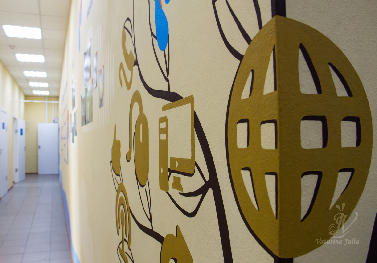 Роспись стены в компании Ростелеком