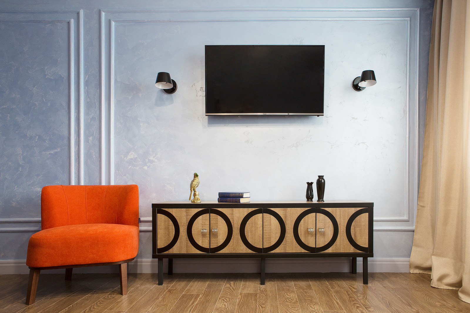 Дизайн однокомнатной квартиры в стиле Mid-century