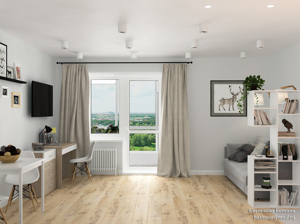 Студия в скандинавском стиле